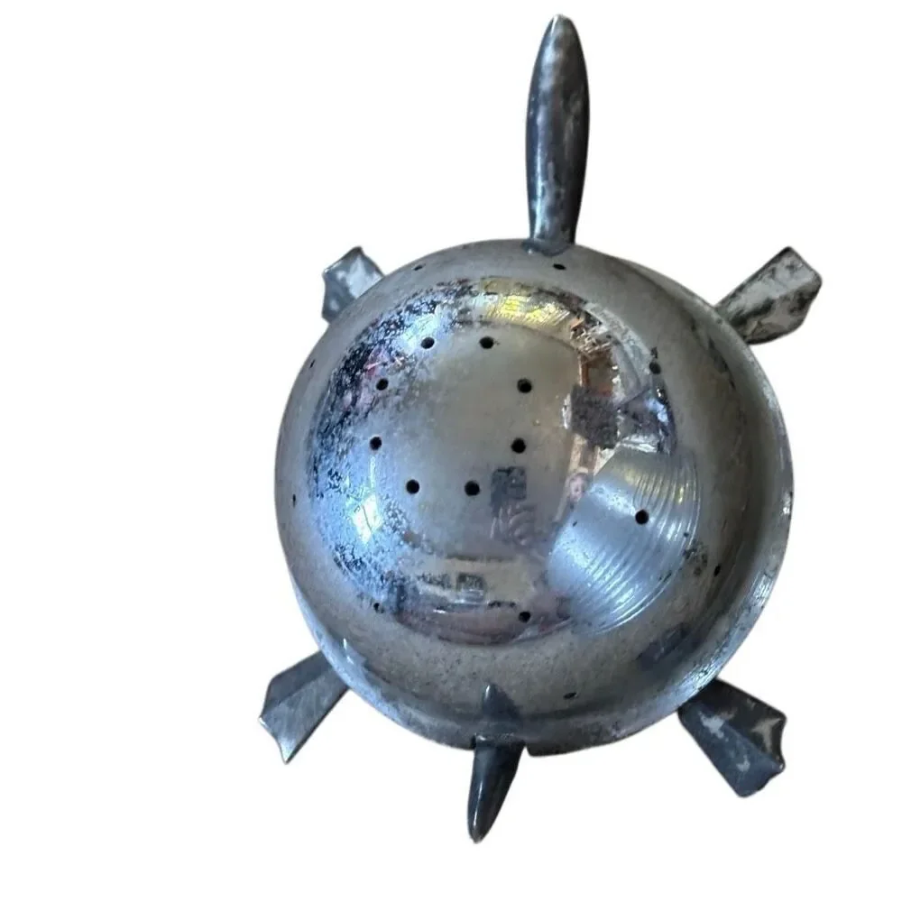 Irvinware Chrome Mock Turtle Toothpick Holder